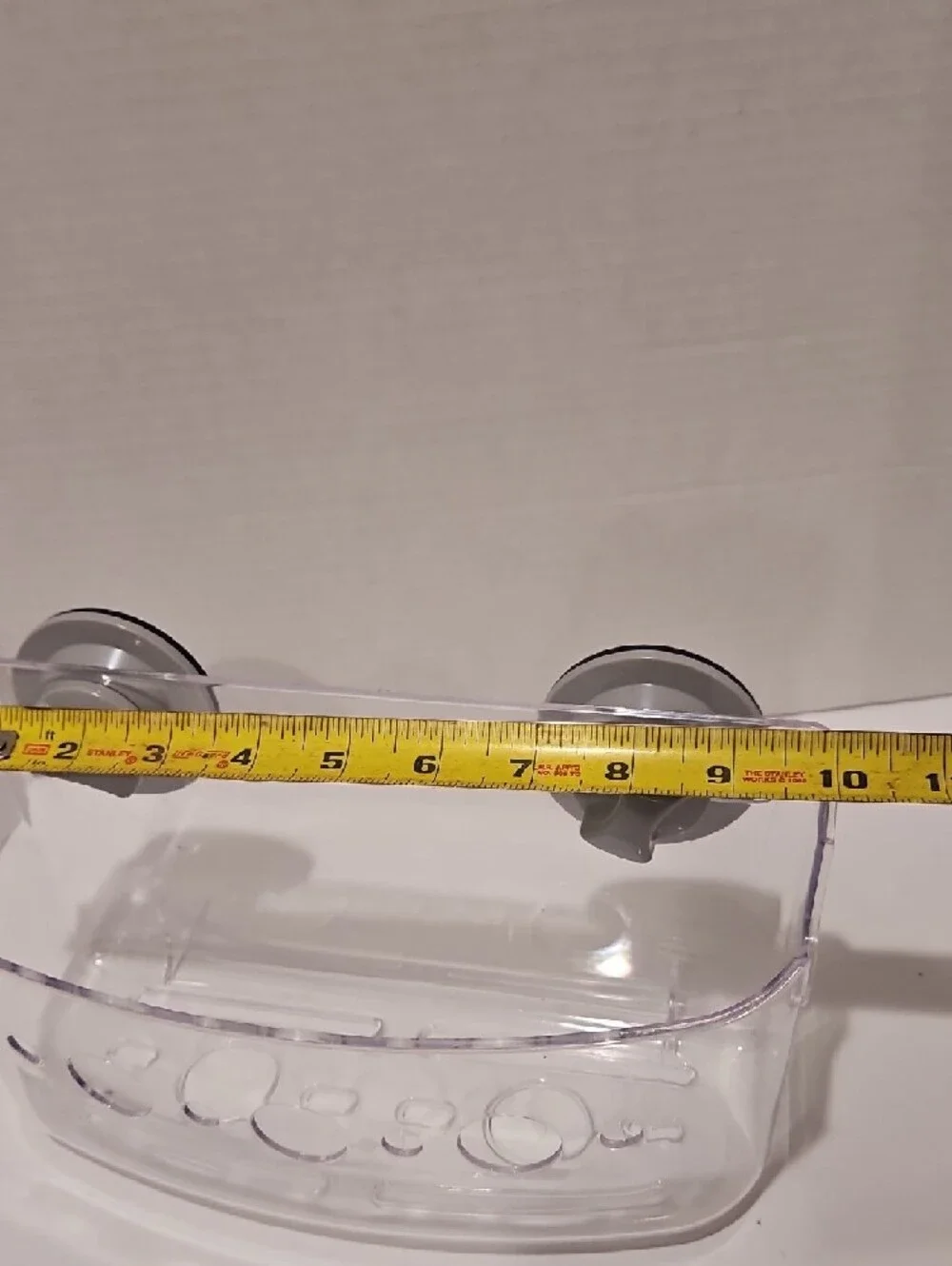 Clear Suction Shower Caddy - Transparent with Gray Suction Cups